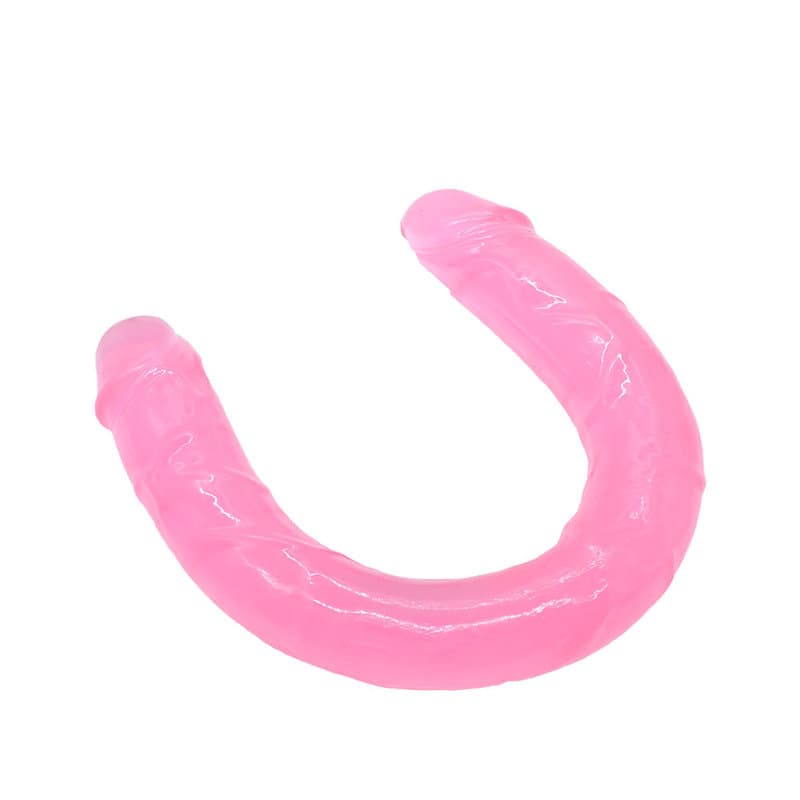 Double Dong – 40 Cm. – Çift Başlı Realistik Lezbiyen Dildo (Jelly Pembe)