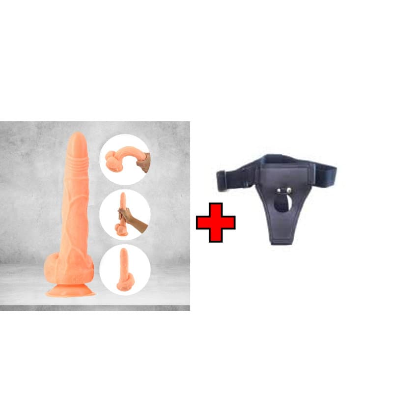 Dr.Love Anal & Vajinal Realistik Penis – Belden Bağlamalı Kemerli