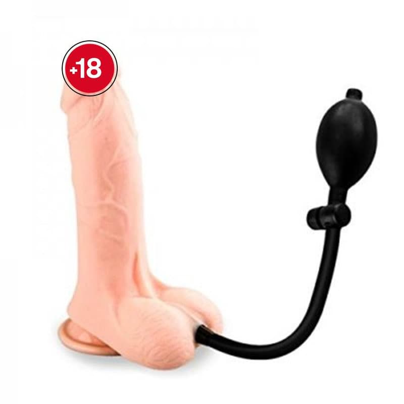 Şişebilen Vantuzlu Tam Realistik Penis Vibratör (Ten Rengi) ‘