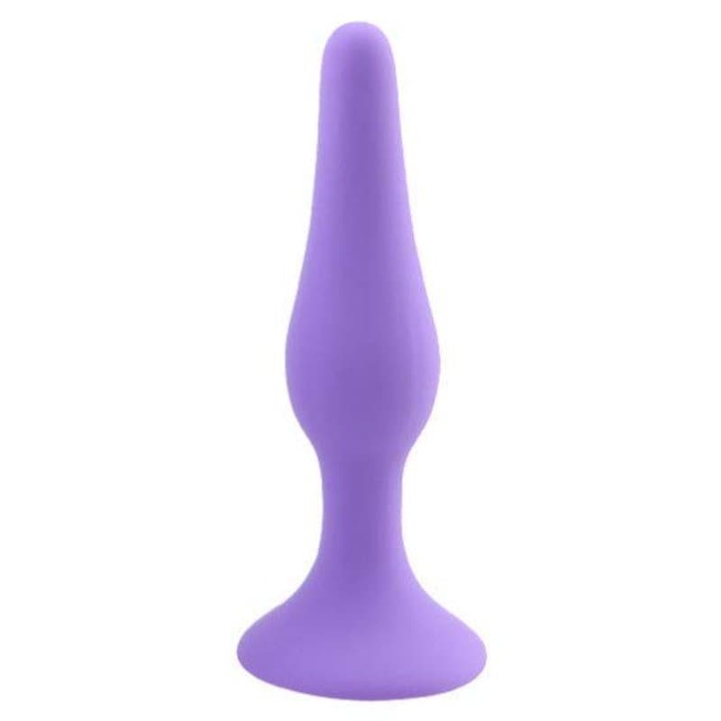 Tekli Silikon Çift Döngü Anal Plug (Mor)