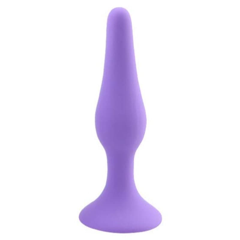 Tekli Silikon Çift Döngü Anal Plug (Mor)